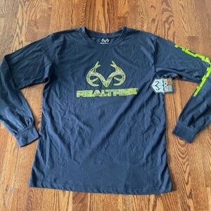 Mens Realtree Northern Outpost Logo Long Sleeve T-Shirt Tee Outdoors Sz. L LARGE